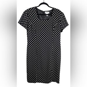 Worthington Black and White Polka Dot Women’s Midi Dress💕